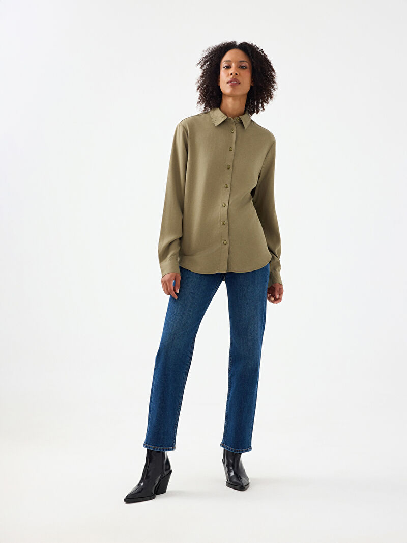 Loose Fit Kadın Gömlek U.kol