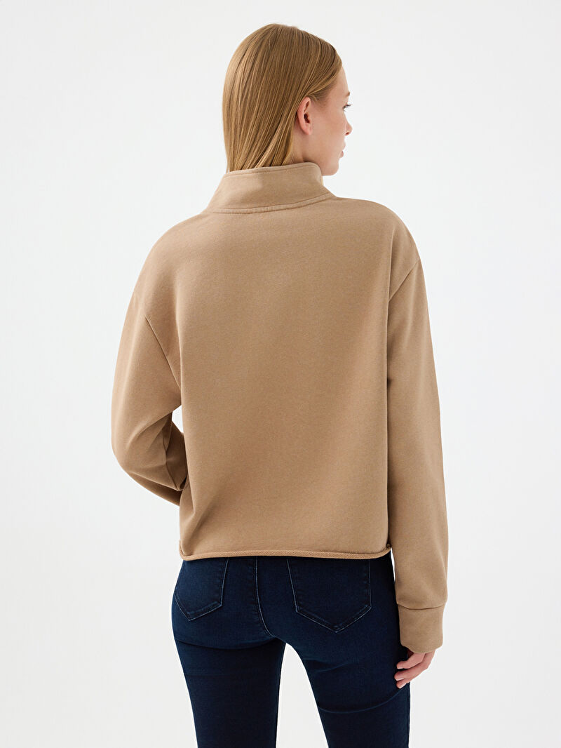 Long Crop Kadın Sweatshirt