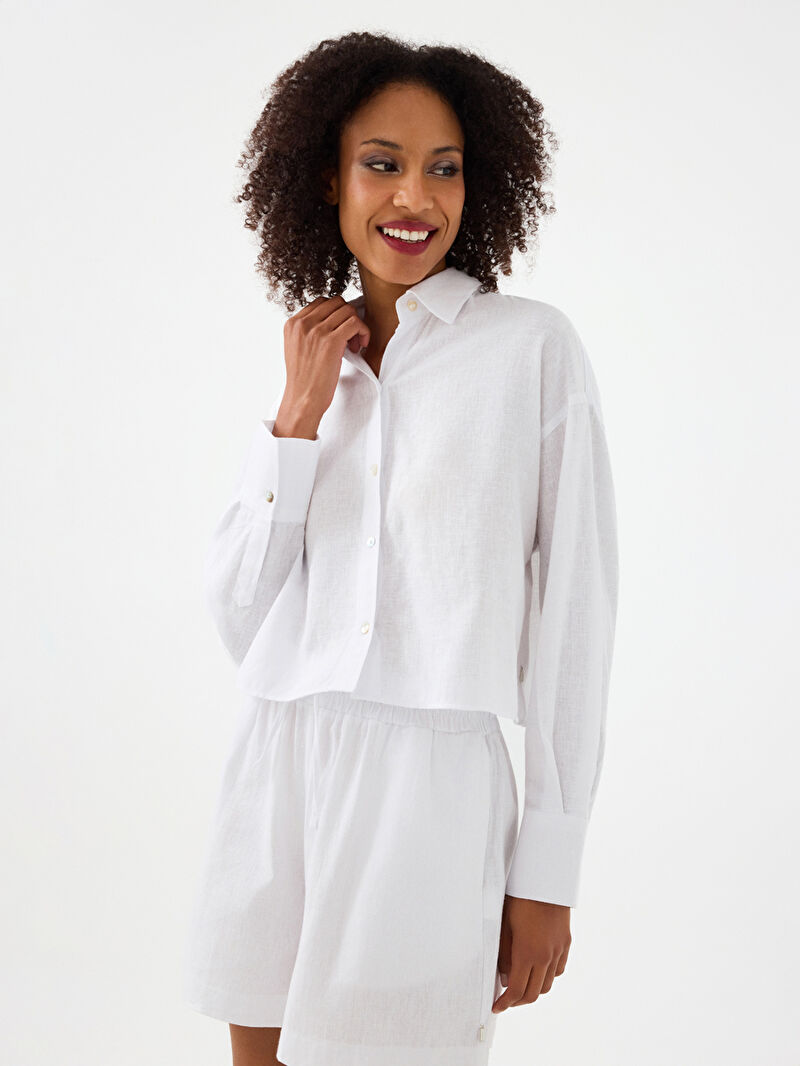 Loose Long Crop Kadın Gömlek U.kol