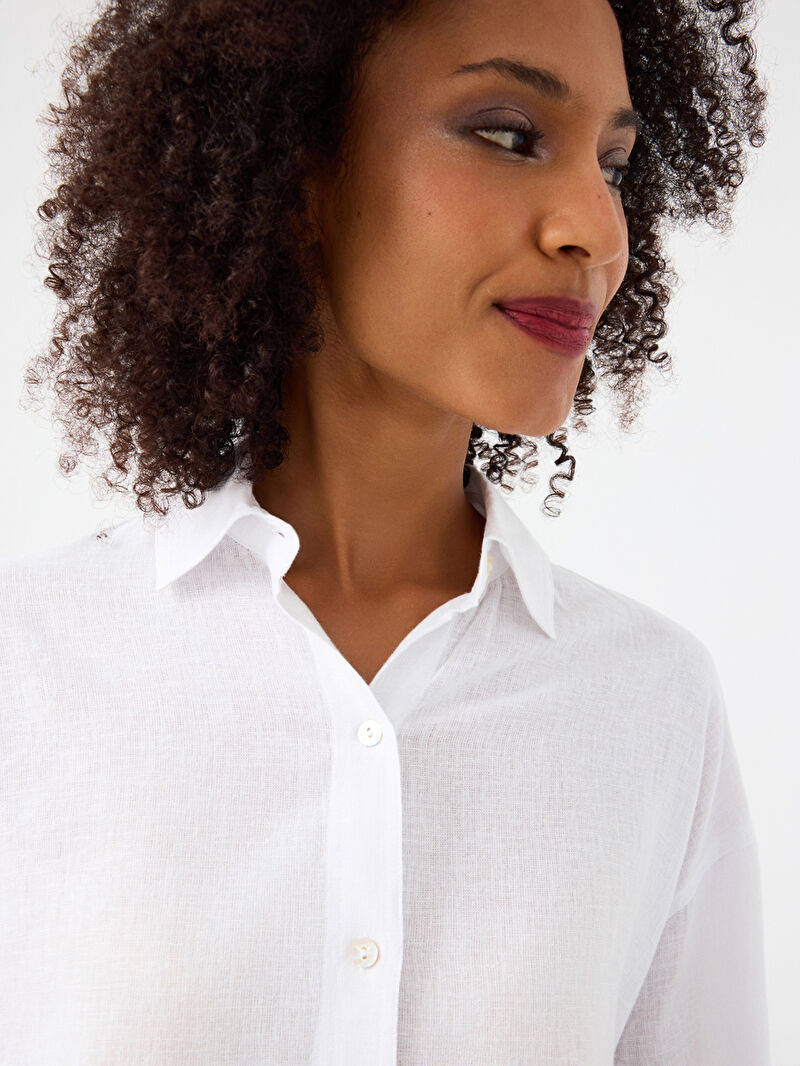 Loose Long Crop Kadın Gömlek U.kol