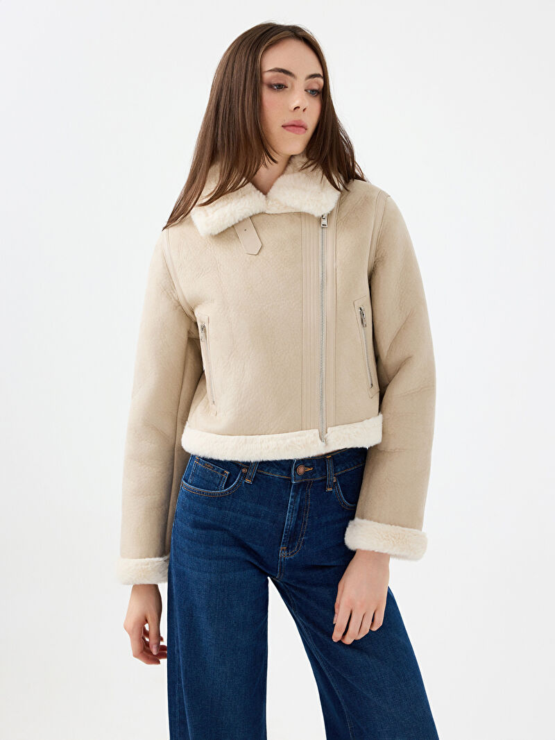 Loose Long Crop Kadın Mont