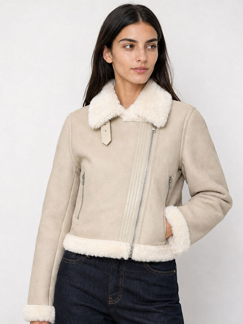 Loose Long Crop Kadın Mont