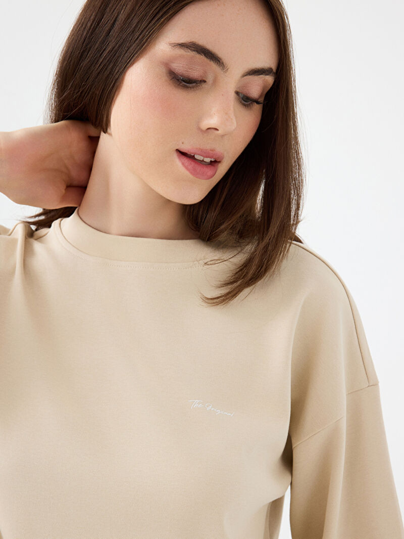 Loose Long Crop Kadın Tshirt K.kol