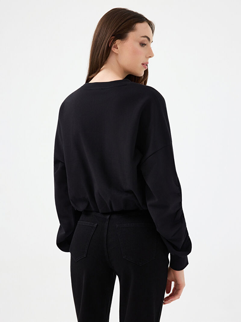 Long Crop Kadın Sweatshirt