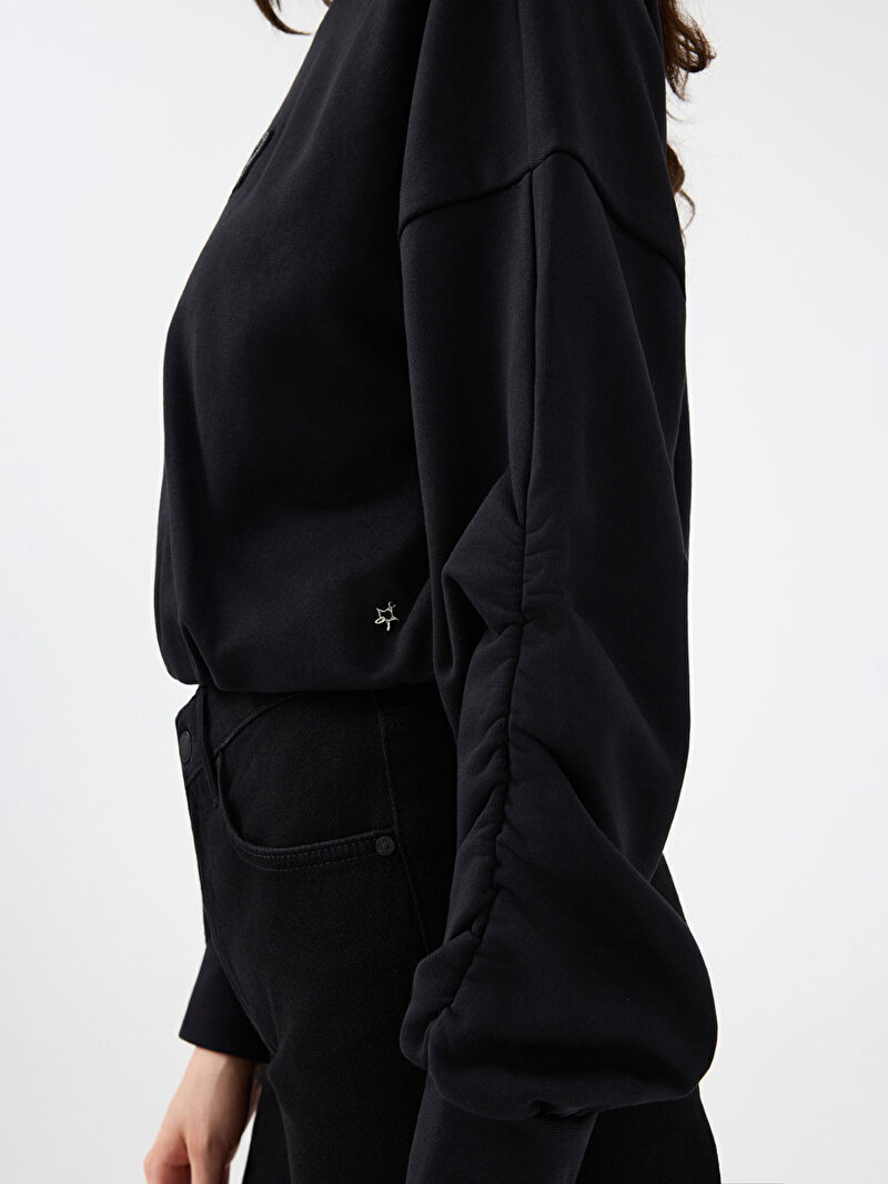 Long Crop Kadın Sweatshirt