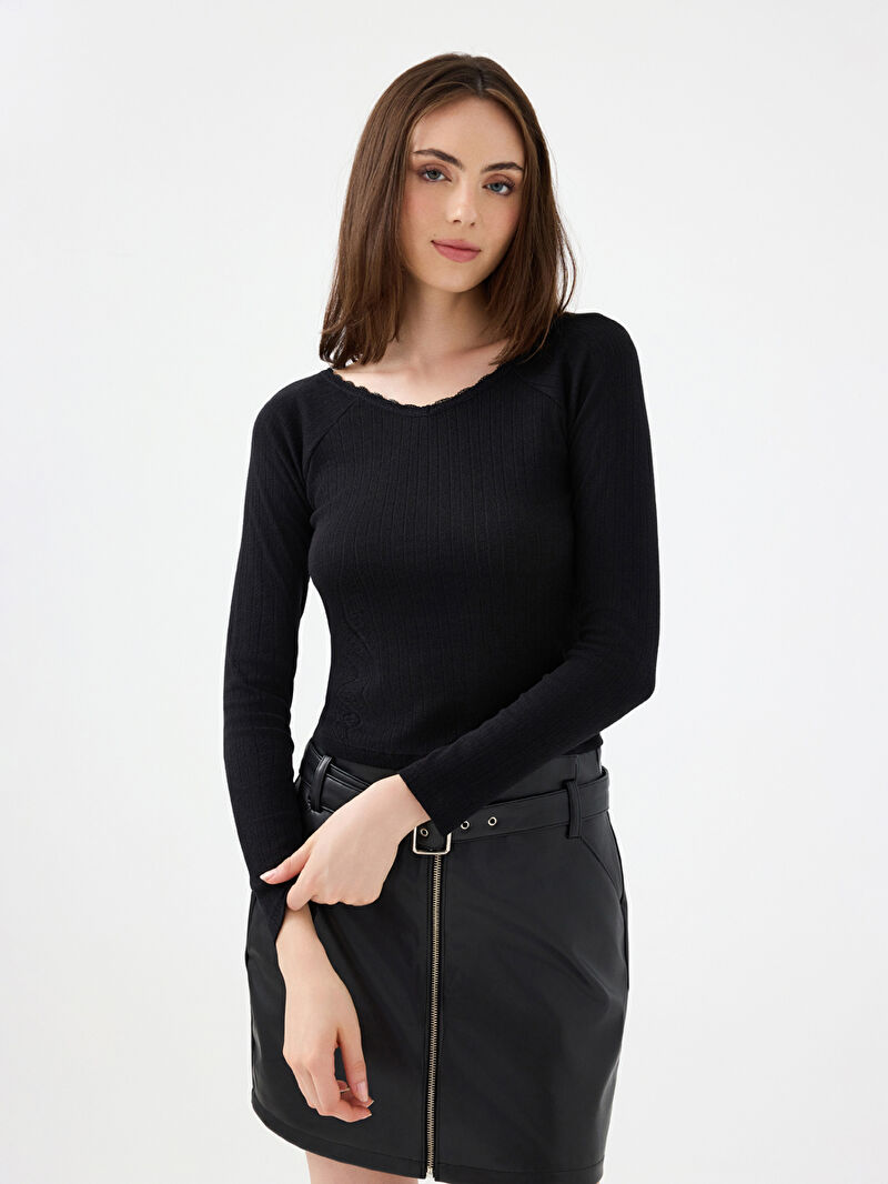 Slim Fit Kadın Tshirt U.kol