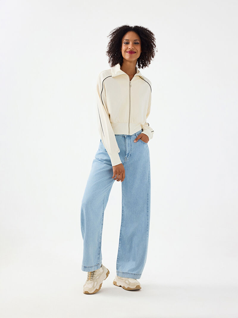 Long Crop Kadın Sweatshirt