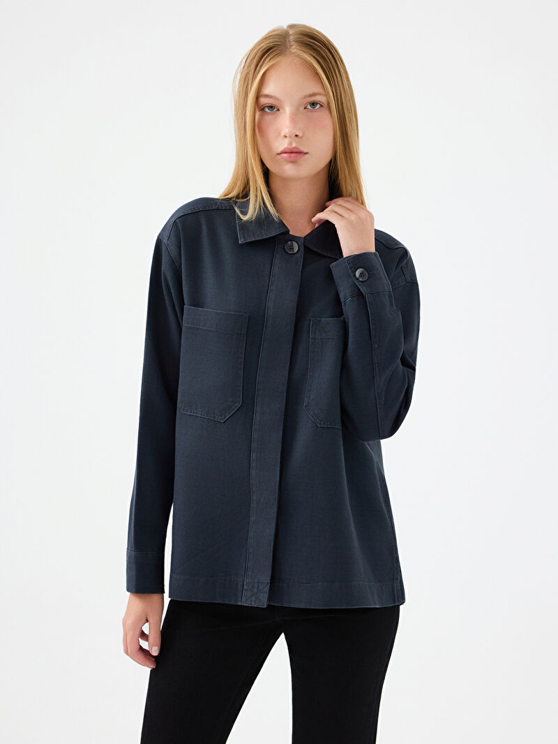 Relax Fit Kadın Gömlek U.kol