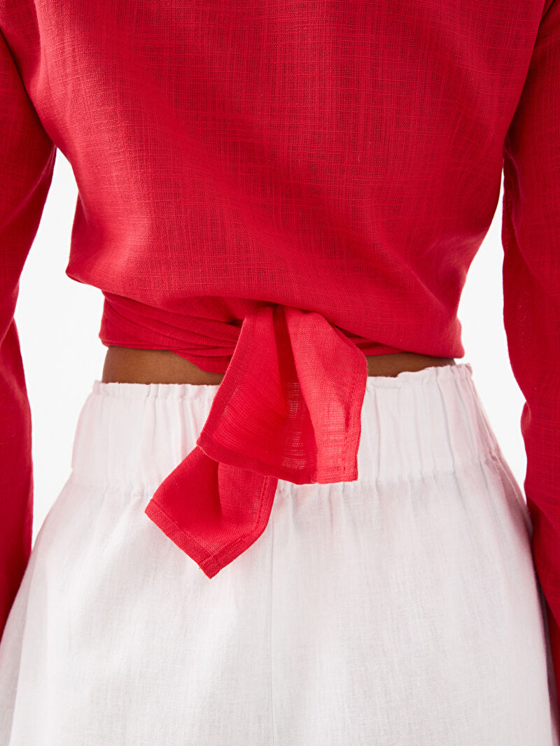 Crop Kadın Gömlek U.kol