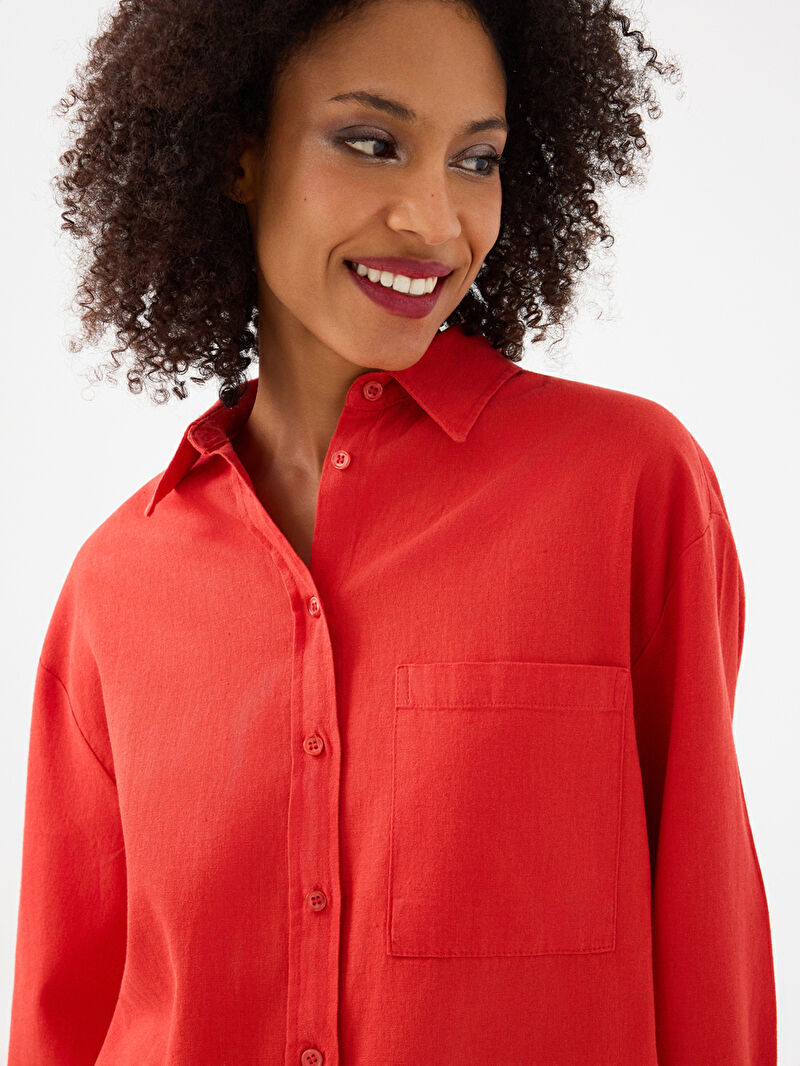 Oversize Kadın Gömlek U.kol