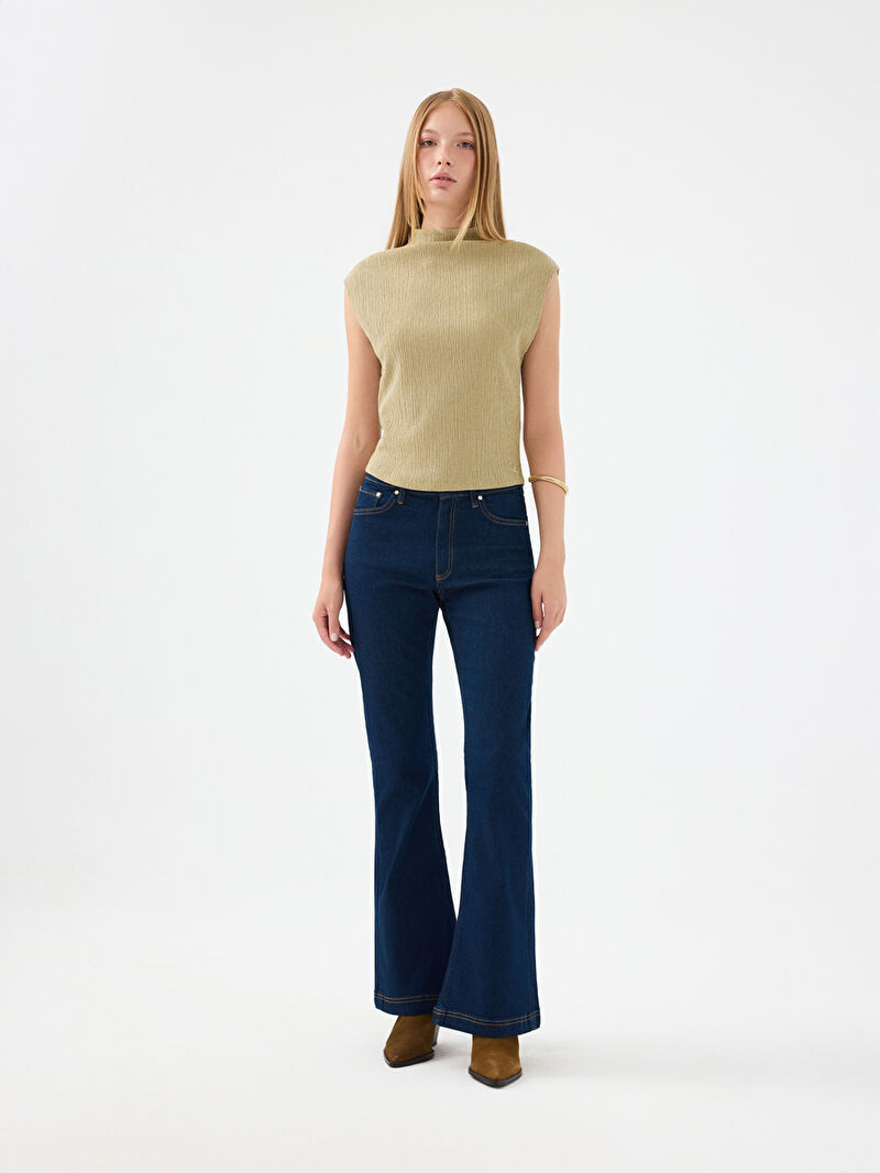 Flare Slim Fit Kadın Pantolon