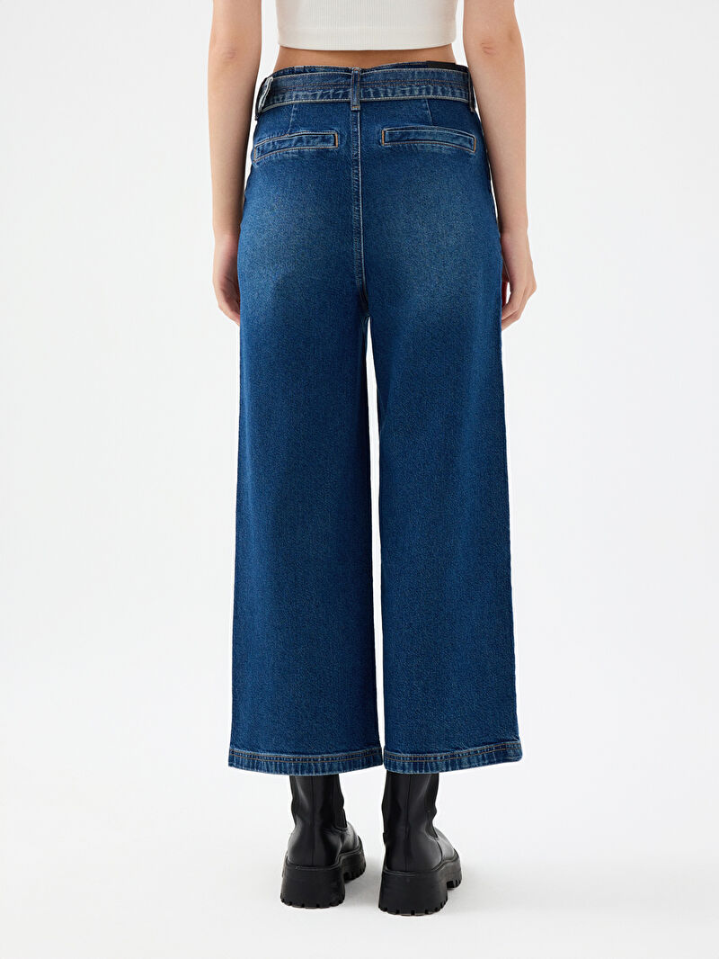 Crop Wide Leg Regular Fit Kadın Pantolon