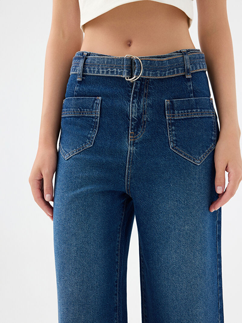 Crop Wide Leg Regular Fit Kadın Pantolon