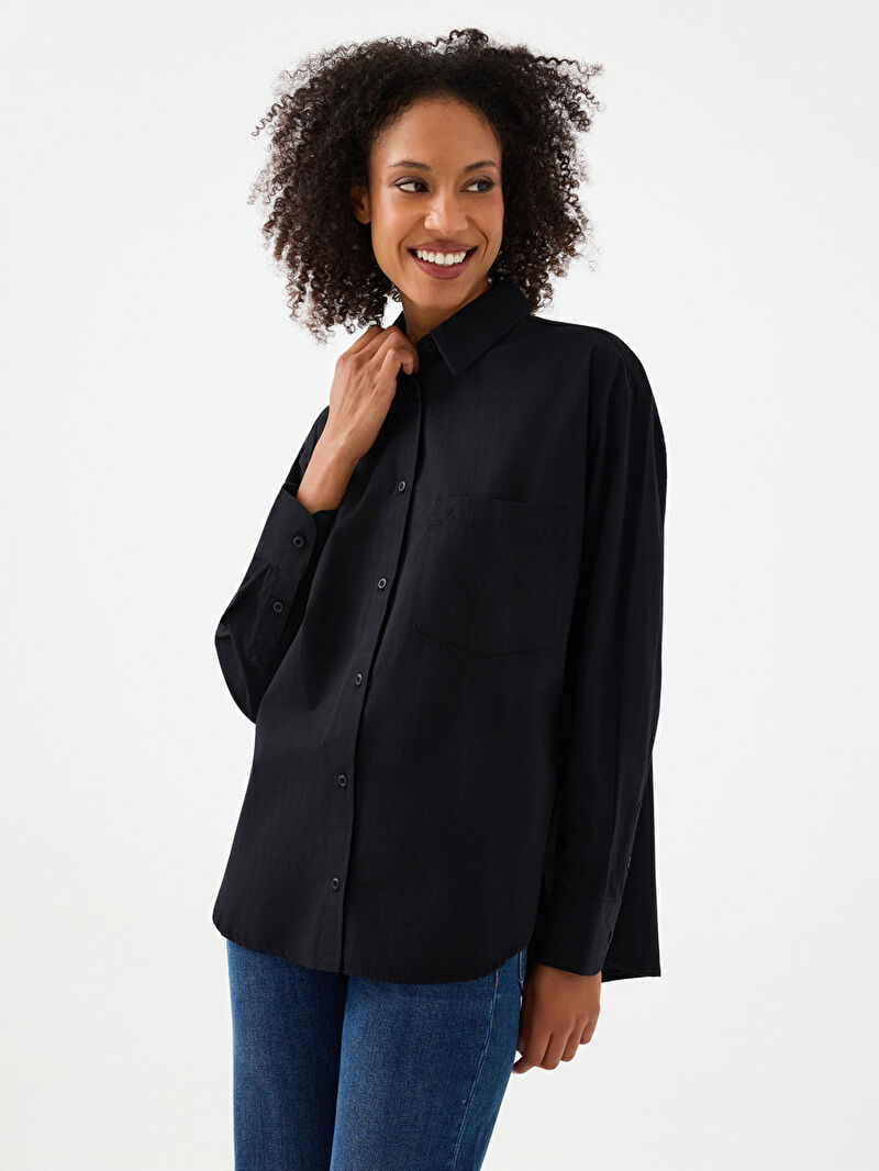 Loose Fit Kadın Gömlek U.kol