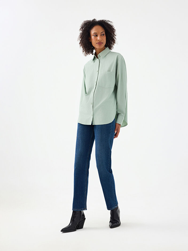 Loose Fit Kadın Gömlek U.kol