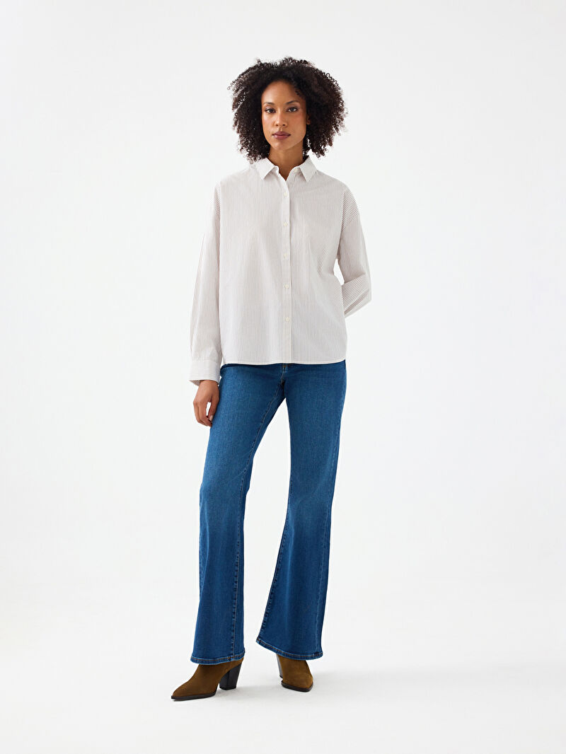 Relax Fit Kadın Gömlek U.kol