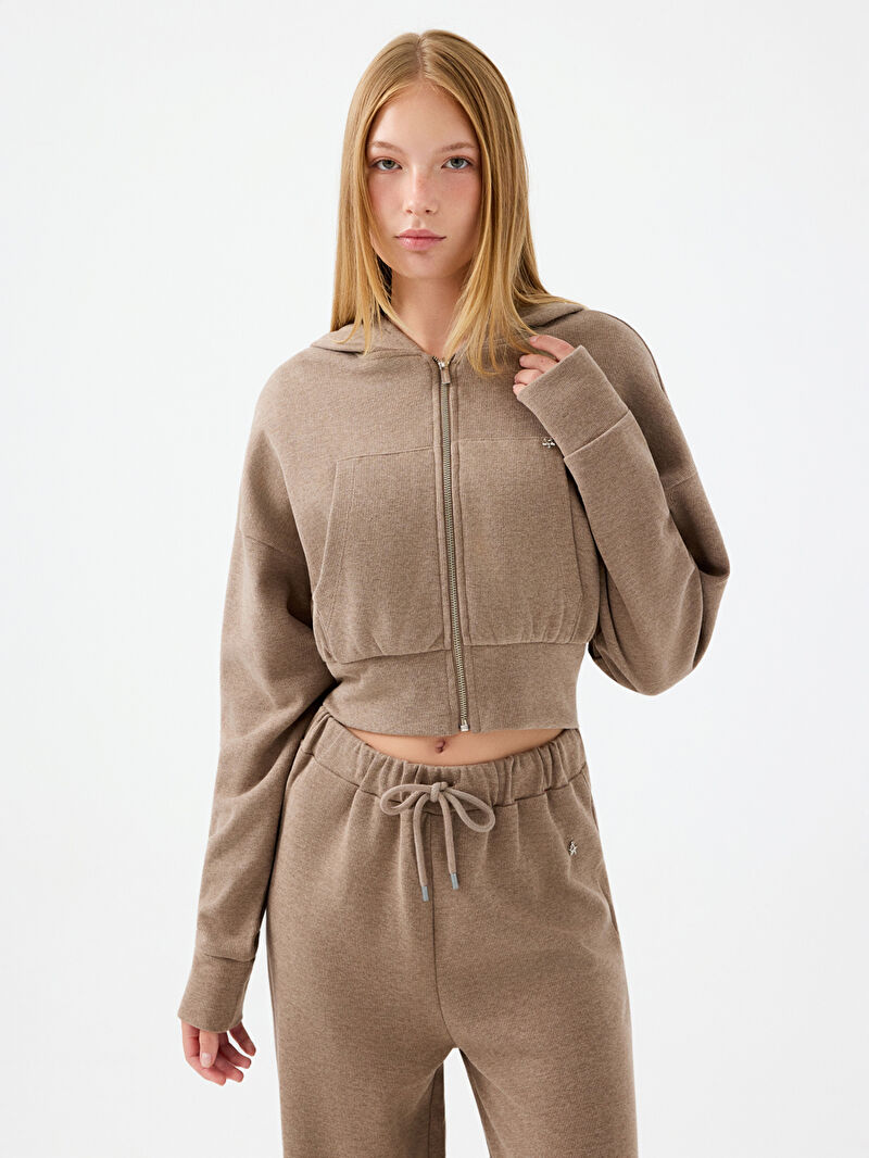 Regular Long Crop Kadın Sweatshirt