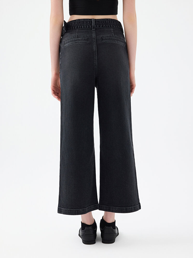 Crop Wide Leg Regular Fit Kadın Pantolon