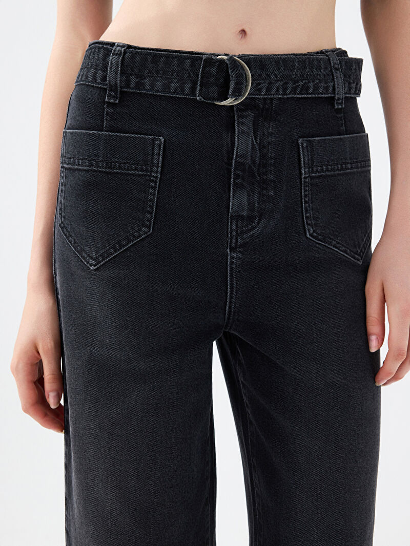 Crop Wide Leg Regular Fit Kadın Pantolon