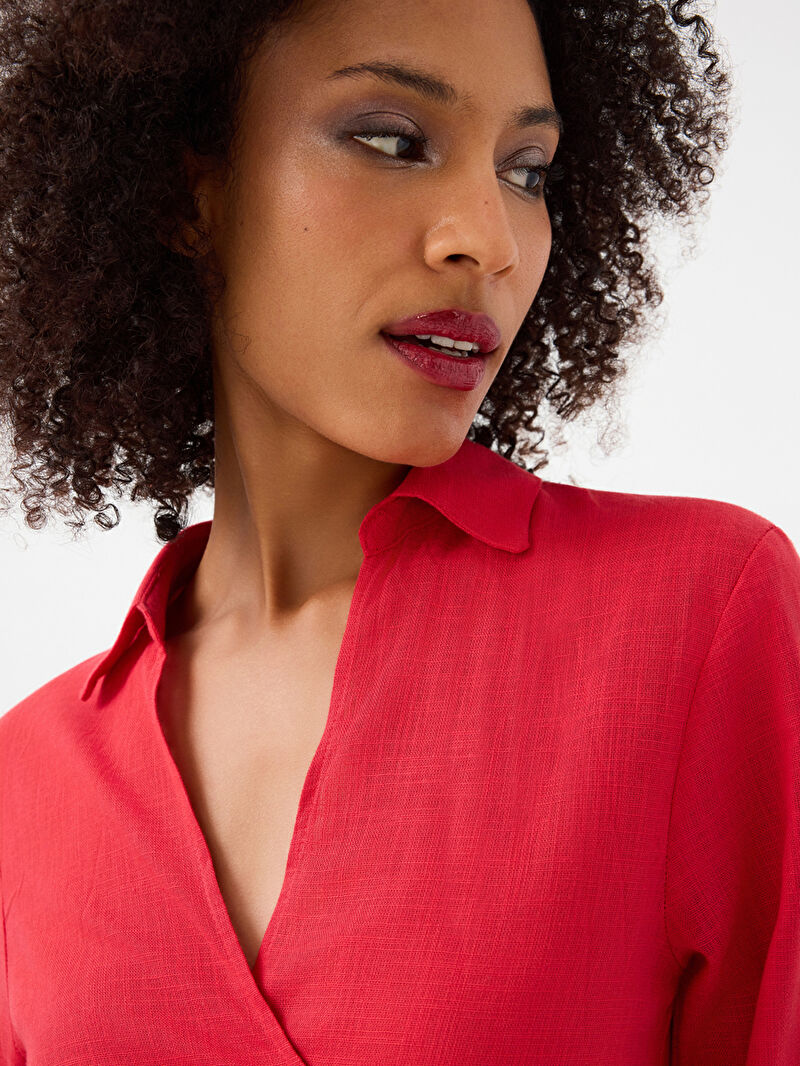 Crop Kadın Gömlek U.kol