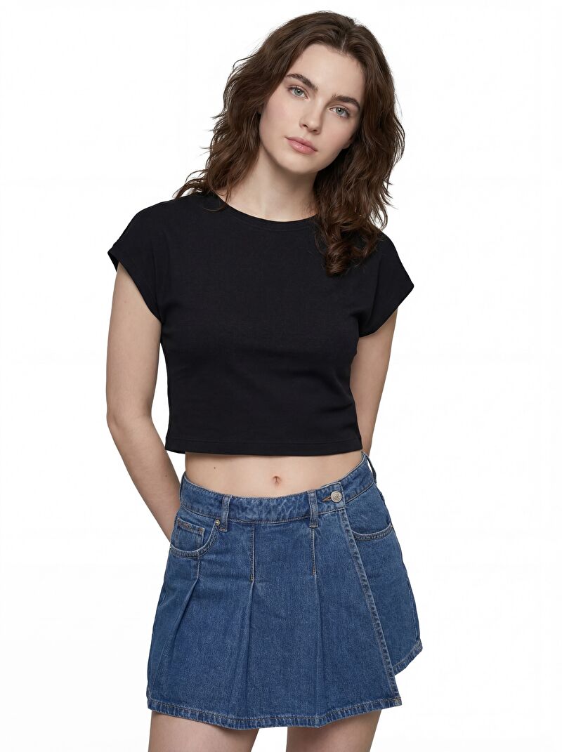Crop Kadın Tshirt K.kol