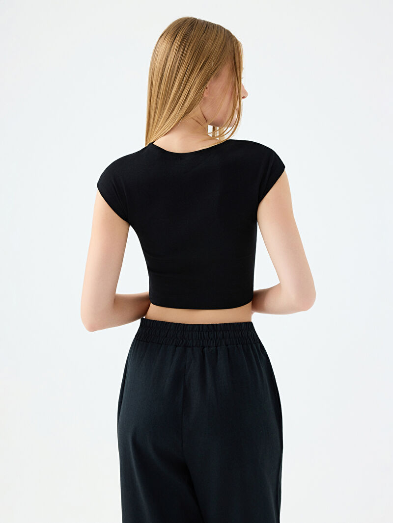 Crop Kadın Tshirt K.kol