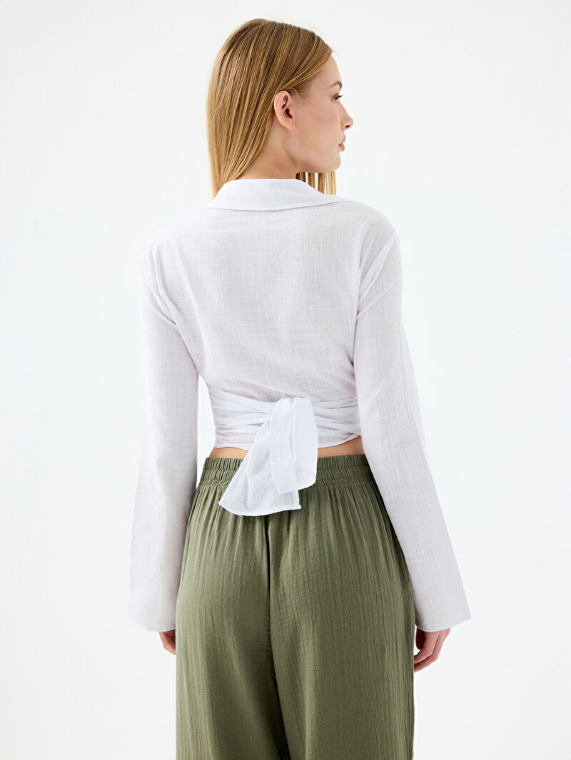 Crop Kadın Gömlek U.kol