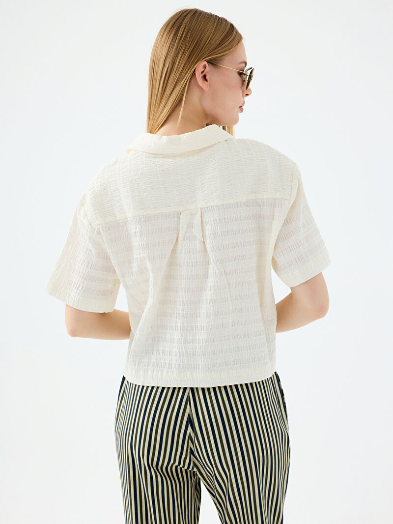 Loose Crop Kadın Gömlek K.kol