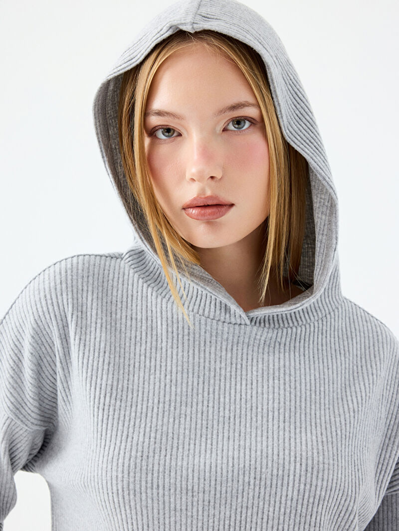 Long Crop Kadın Sweatshirt
