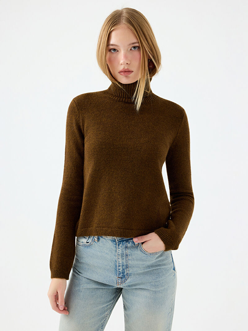 Regular Long Crop Kadın Kazak