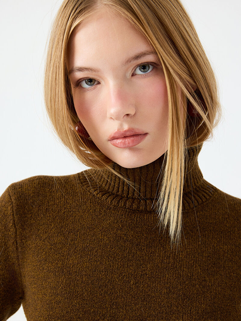 Regular Long Crop Kadın Kazak