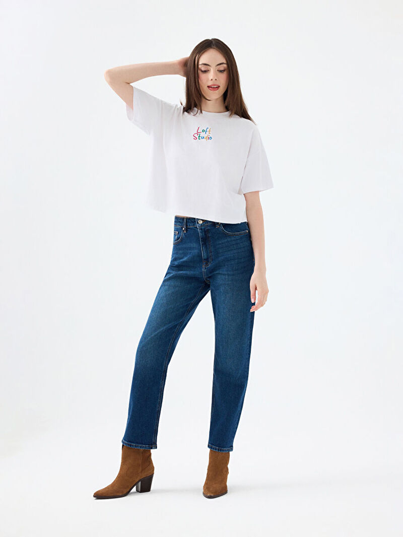 Long Crop Kadın Tshirt K.kol