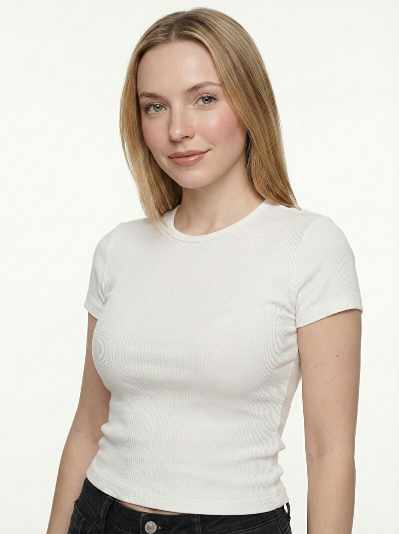 Slim Fit Kadın Tshirt K.kol