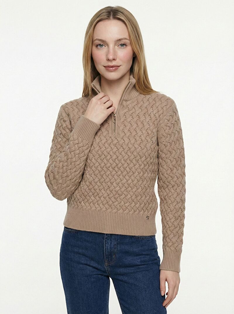 Regular Long Crop Kadın Kazak