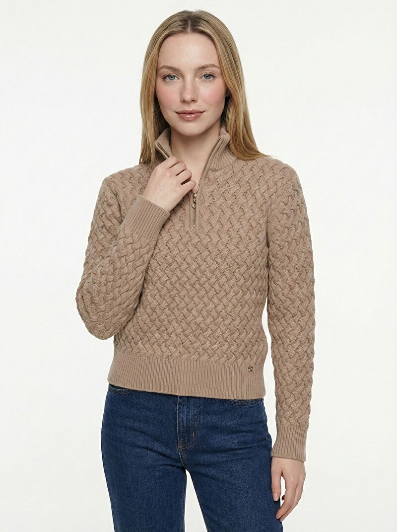 Regular Long Crop Kadın Kazak