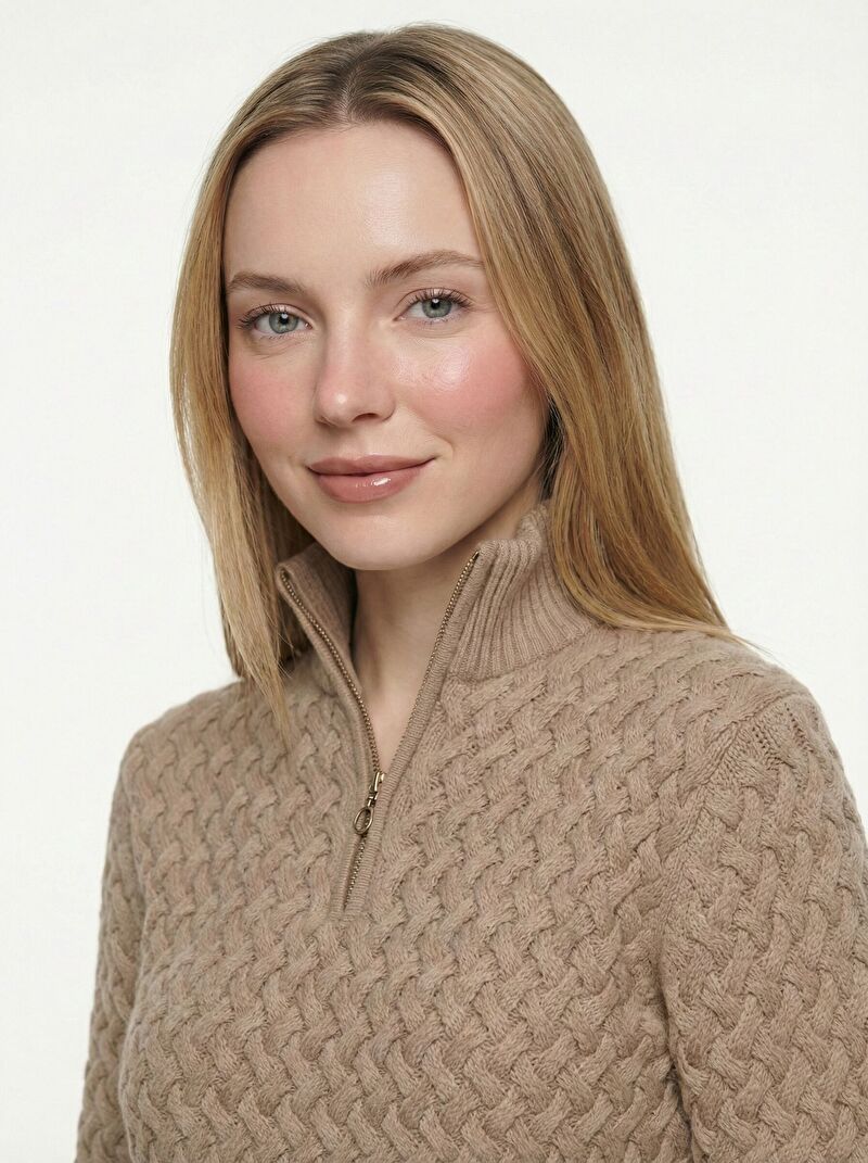 Regular Long Crop Kadın Kazak