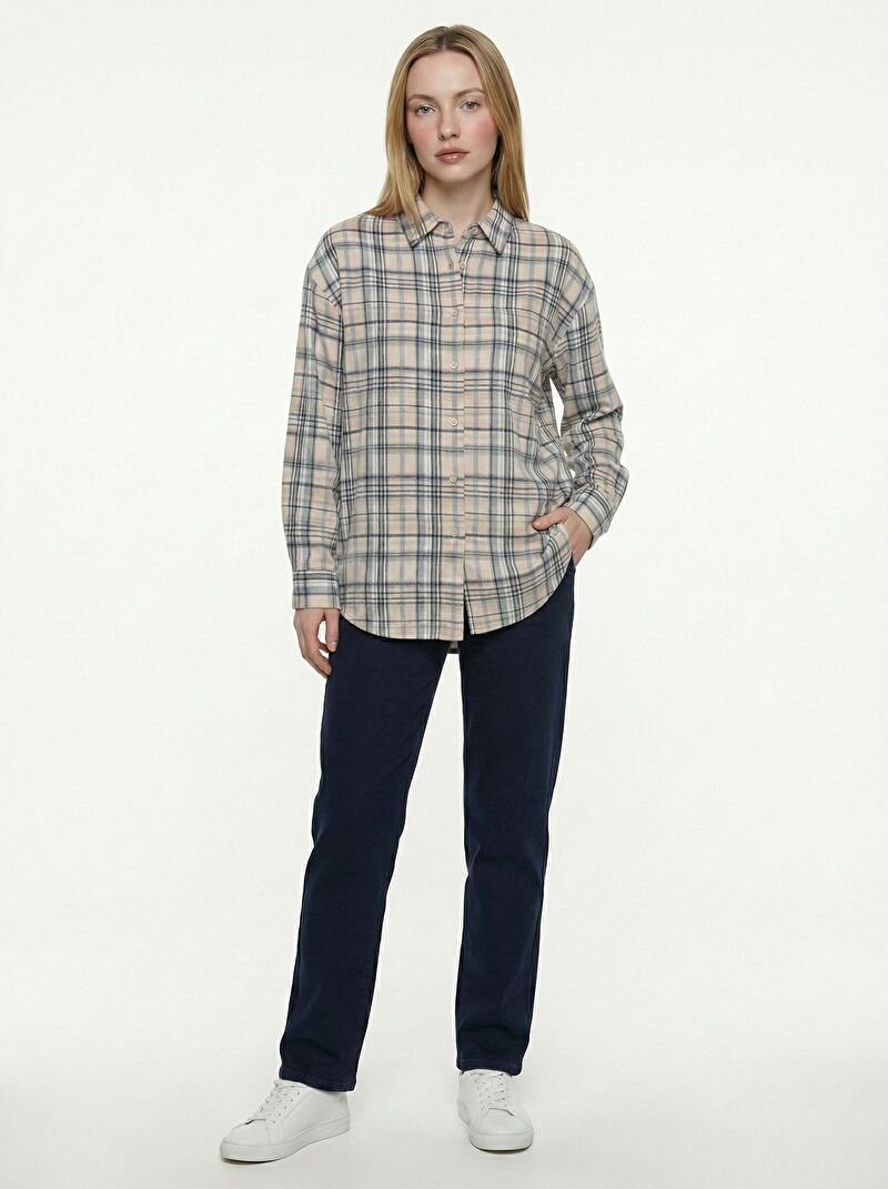 Loose Fit Kadın Gömlek U.kol