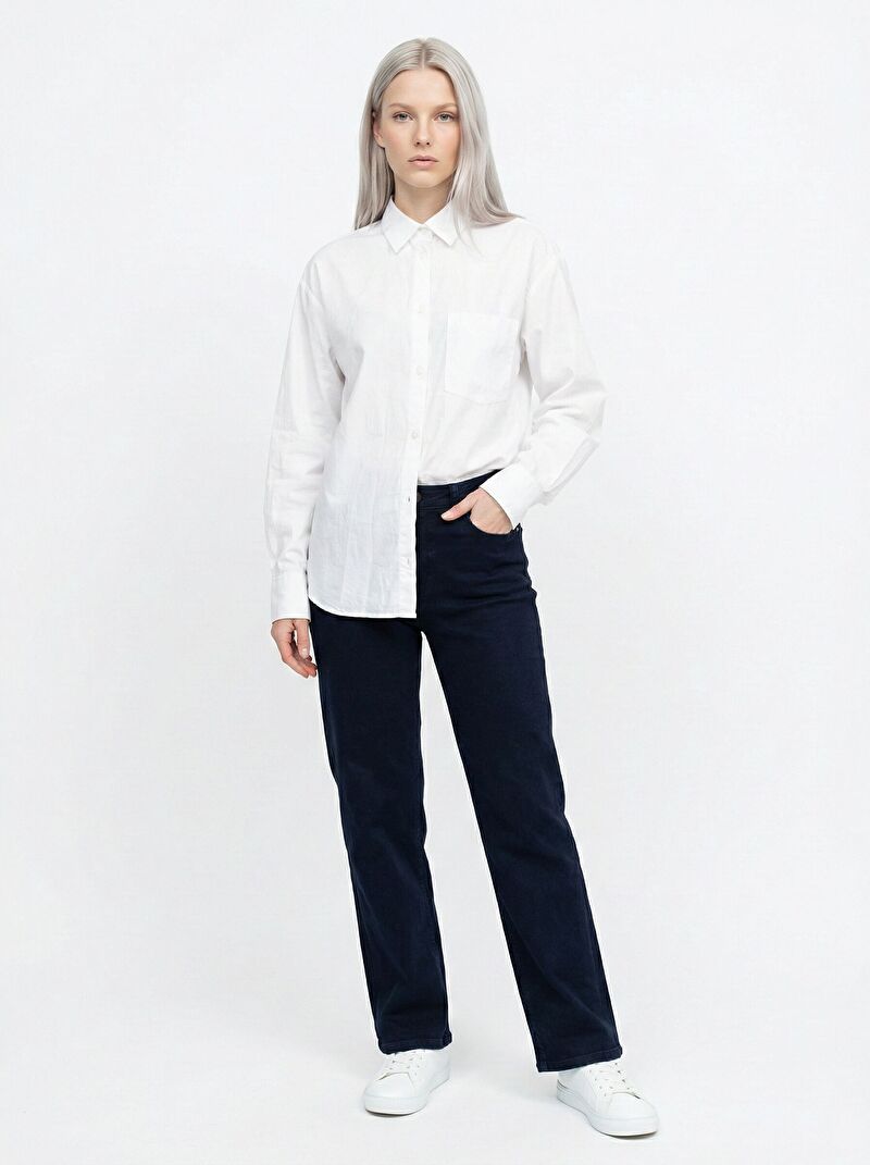 Loose Fit Kadın Gömlek U.kol