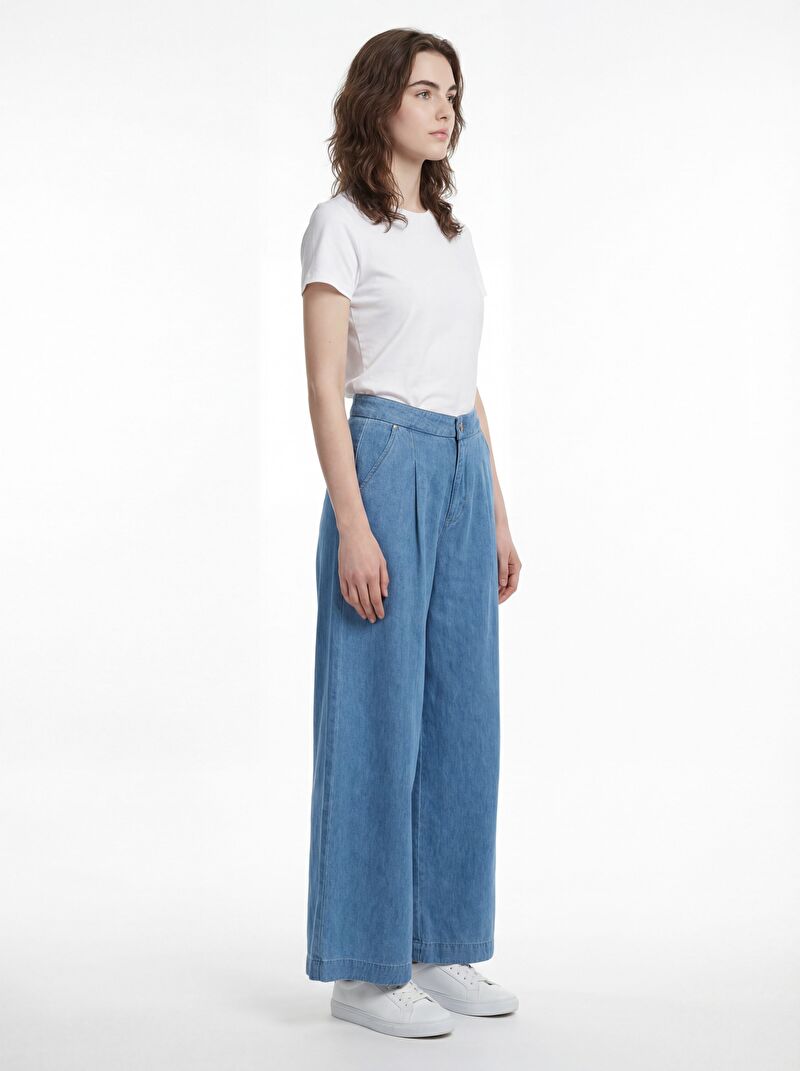 Pleated Super Palazzo Super Palazzo Kadın Pantolon