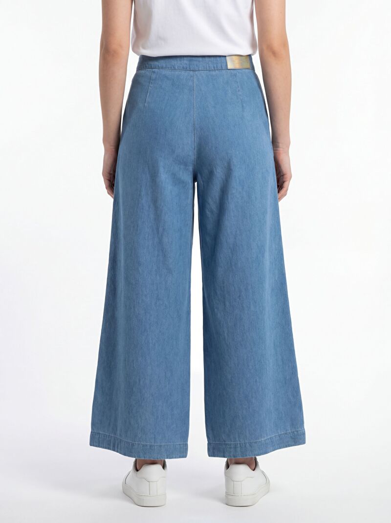 Pleated Super Palazzo Super Palazzo Kadın Pantolon