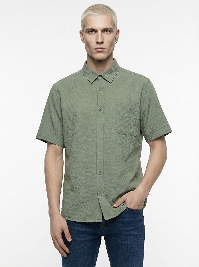 Relax Fit Erkek Gömlek K.kol
