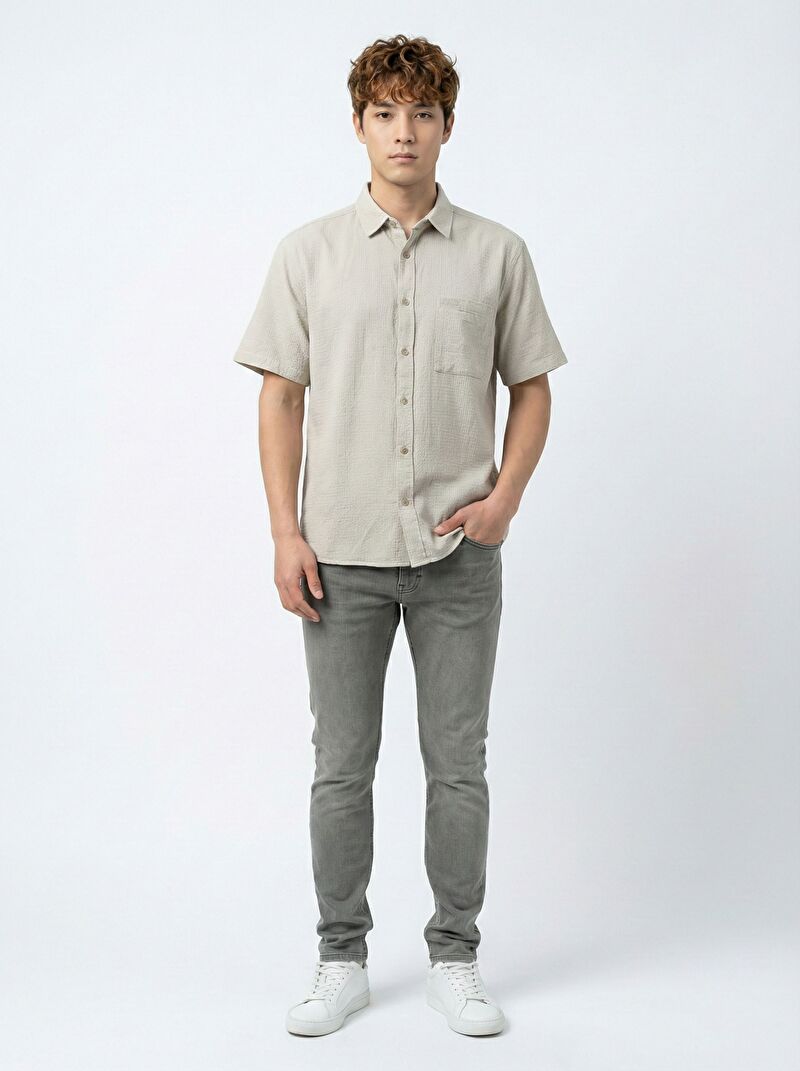 Relax Fit Erkek Gömlek K.kol