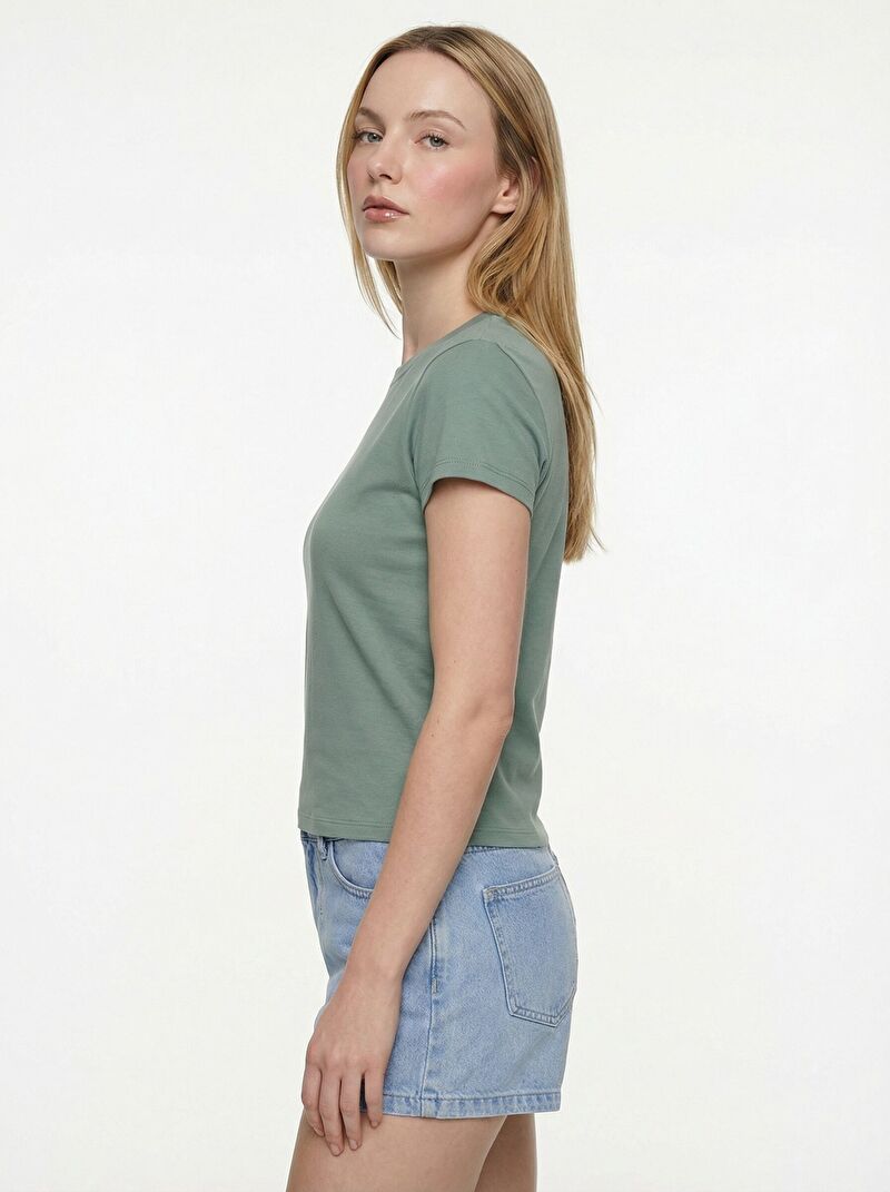 Slim Fit Kadın Tshirt K.kol