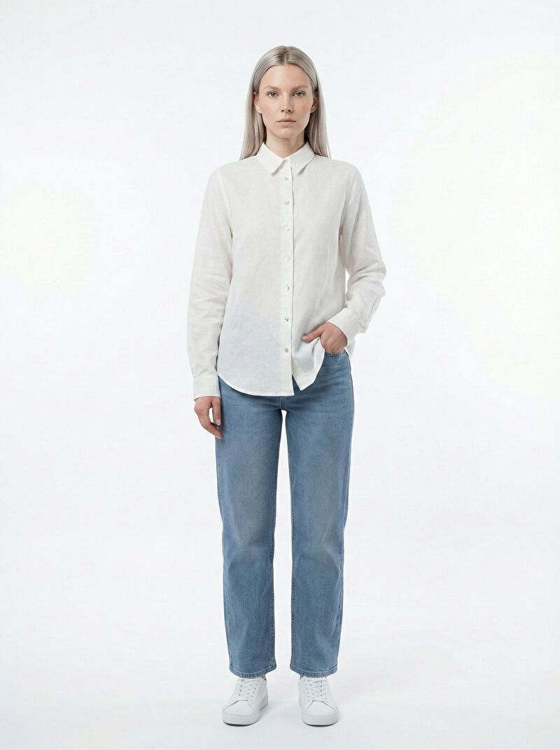 Regular Fit Kadın Gömlek U.kol