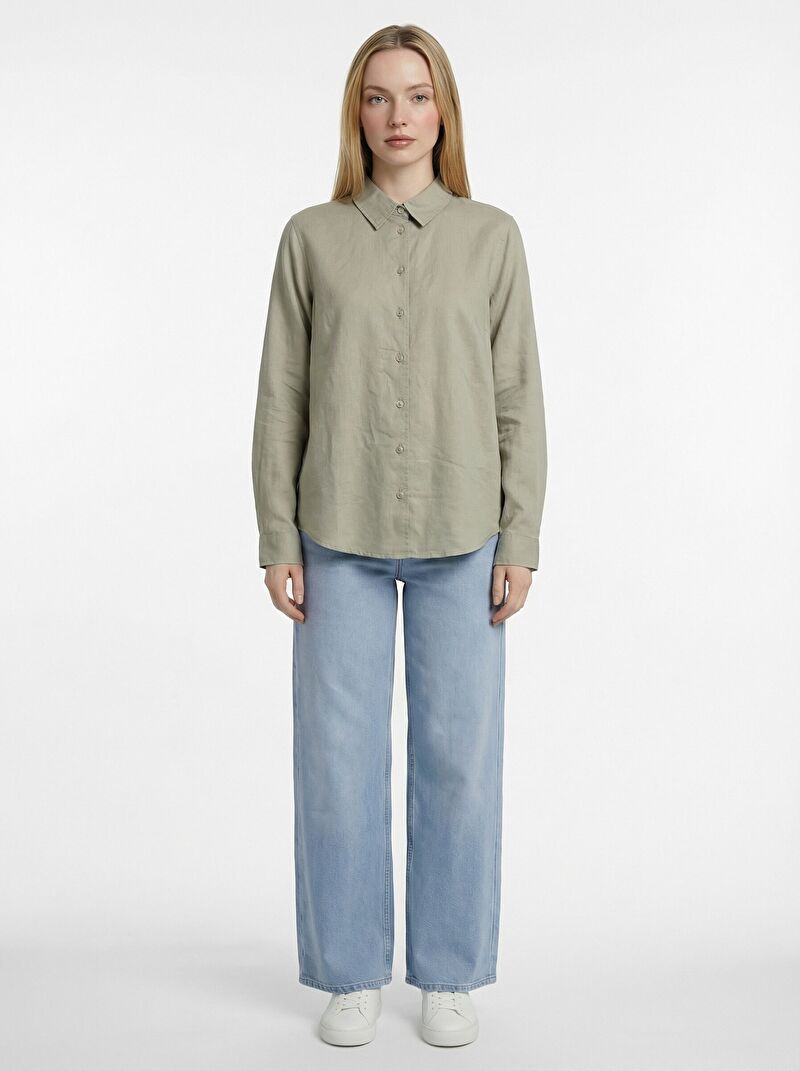 Regular Fit Kadın Gömlek U.kol