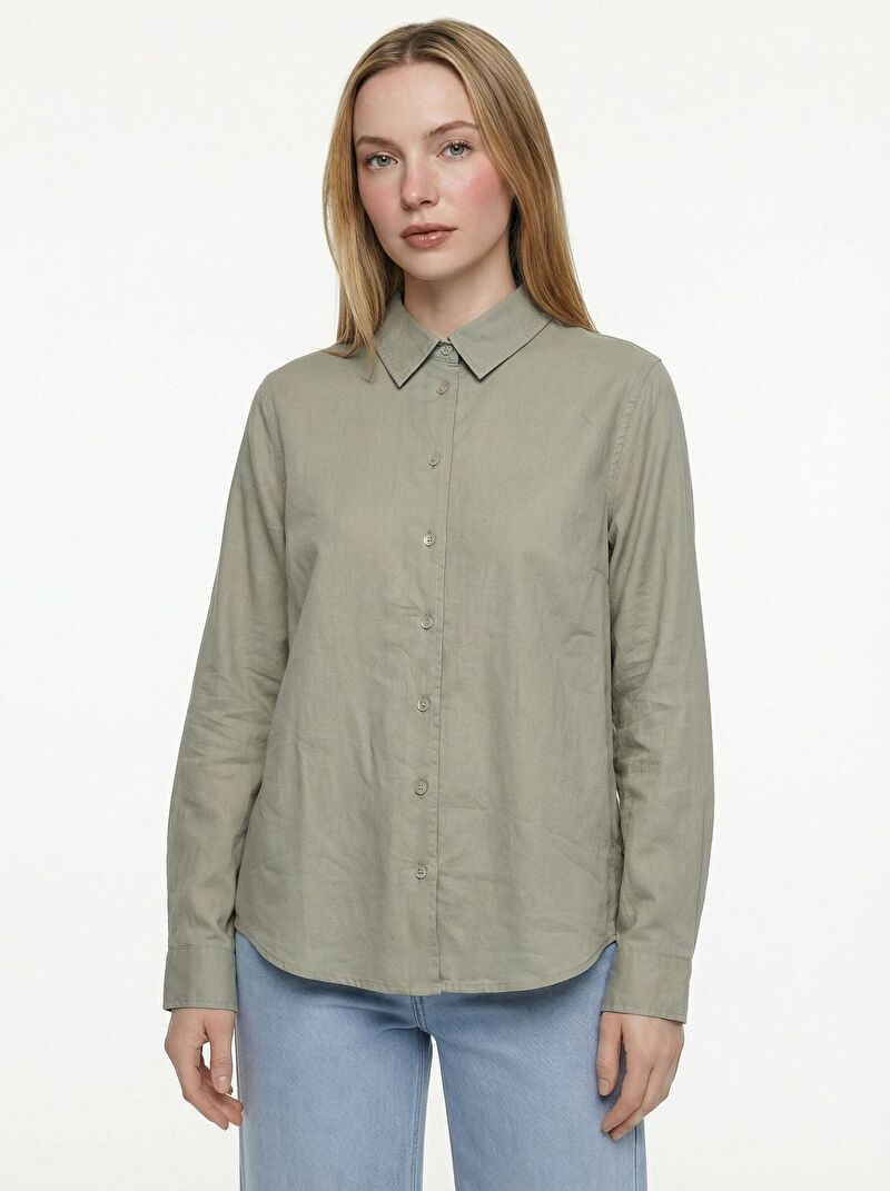 Regular Fit Kadın Gömlek U.kol