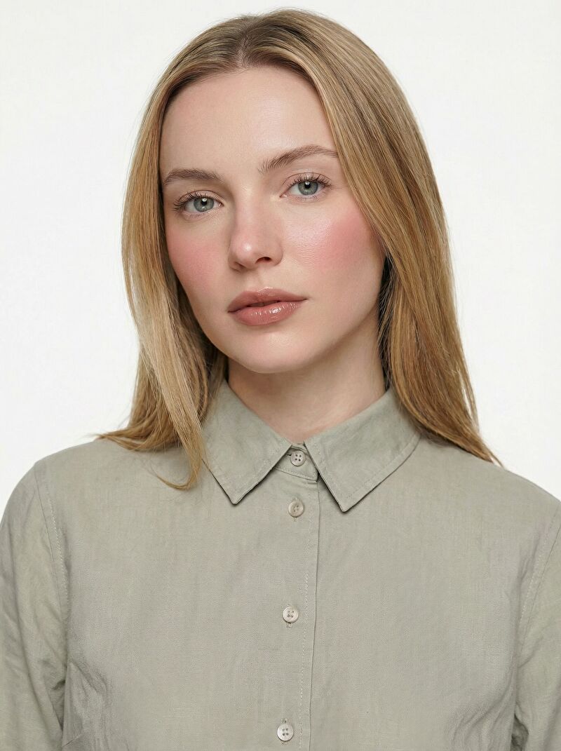 Regular Fit Kadın Gömlek U.kol