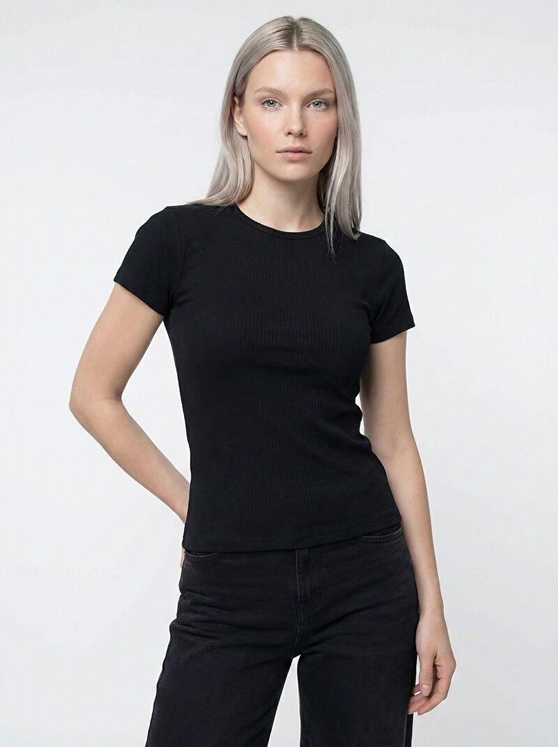 Slim Fit Kadın Tshirt K.kol