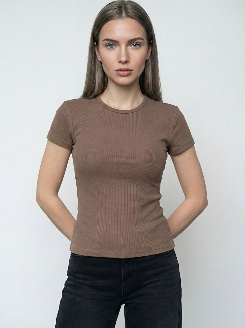 Slim Fit Kadın Tshirt K.kol