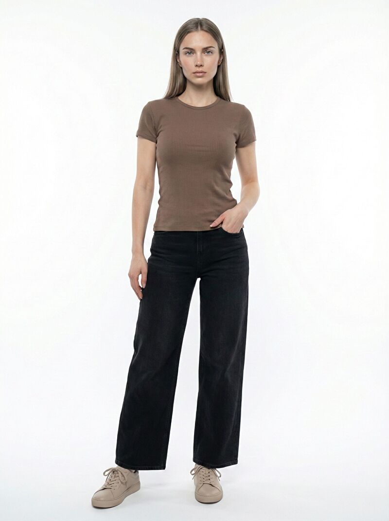 Slim Fit Kadın Tshirt K.kol